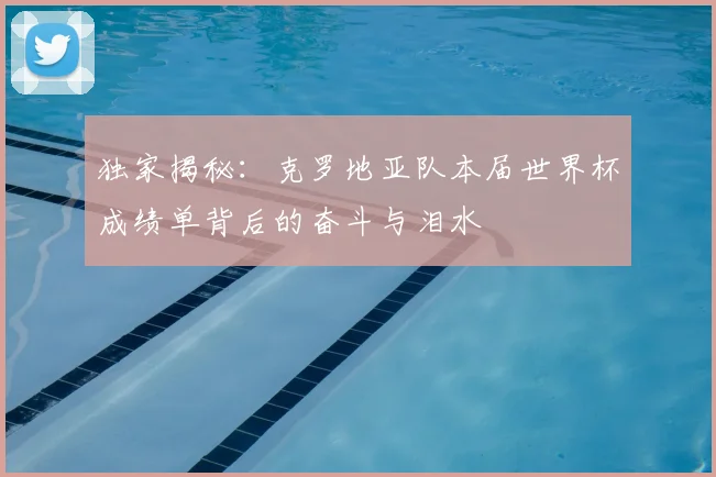 独家揭秘:克罗地亚队本届世界杯成绩单背后的奋斗与泪水